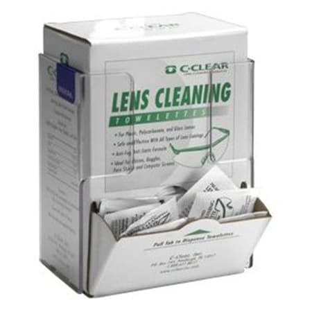 Rack Em Racks RackEm Racks 5157 Lens Cleaning Towelette-Wipe - Box Holder- Clear Plastic 5157